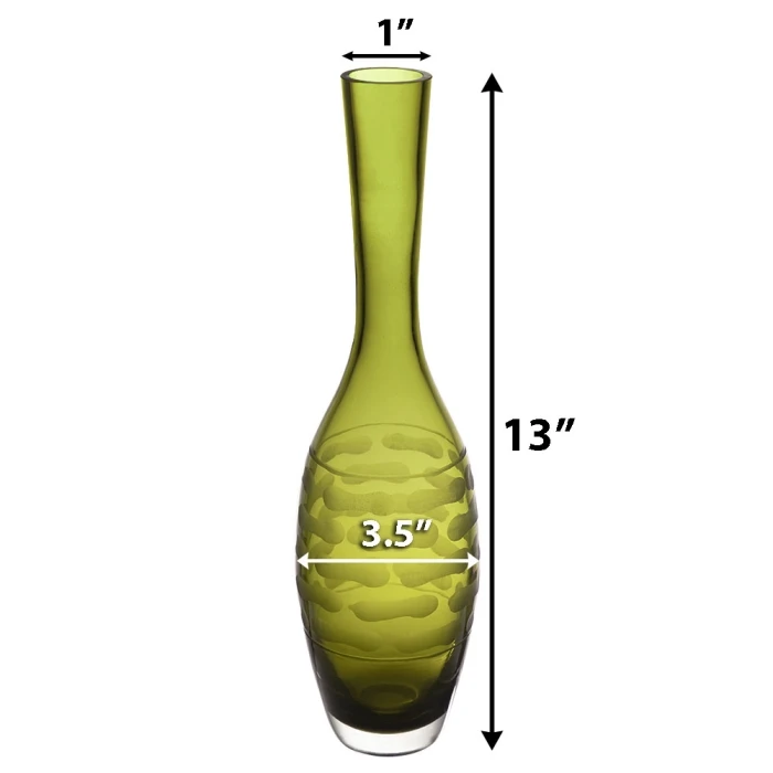 Decorative Olive Green Glass Vase H-13" D-1.5" (Wholesale 12 Pcs Per Case) - Image 2