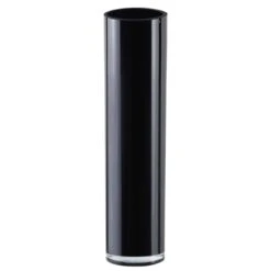 Glass Black Cylinder Vase, H-16" D-4" (Wholesale 4 PCS/Case)