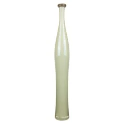 Cream Slim Curve Vase With 2 Tones Flip Lip H-24" D-1.5" (Wholesale 6 Pcs Per Case)
