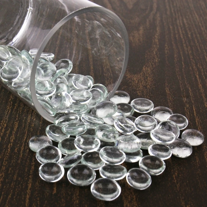 Clear Glass Flat Gemstone Vase Filler, 3/4" (Wholesale 28 LBS/Case) - Image 5