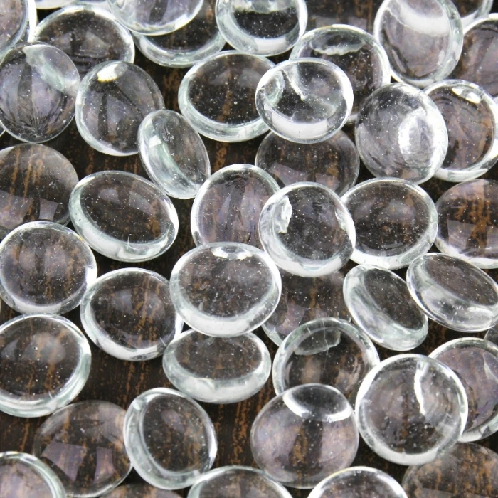 Clear Glass Flat Gemstone Vase Filler, 3/4" (Wholesale 28 LBS/Case) - Image 6