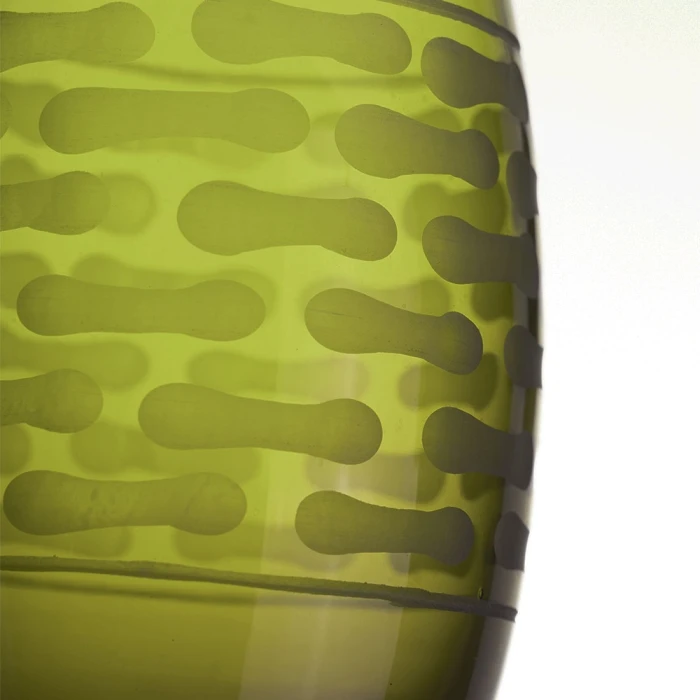 Decorative Olive Green Glass Vase H-14.5" D-1.5" (Wholesale 6 Pcs Per Case) - Image 4