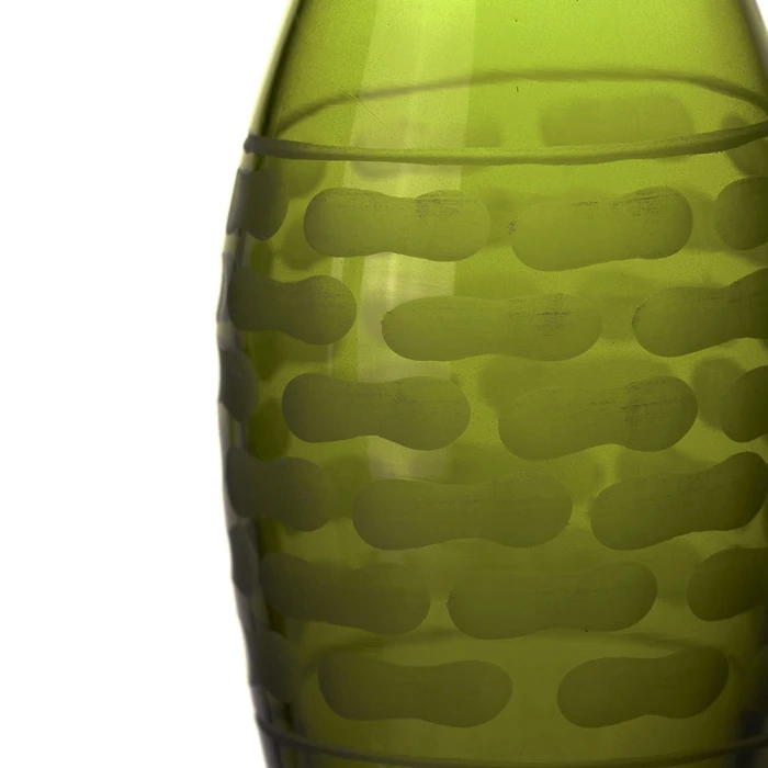 Olive Green Decorative Bottle Glass Vase H-15" D-1.75" (Wholesale 6 Pcs Per Case) - Image 4