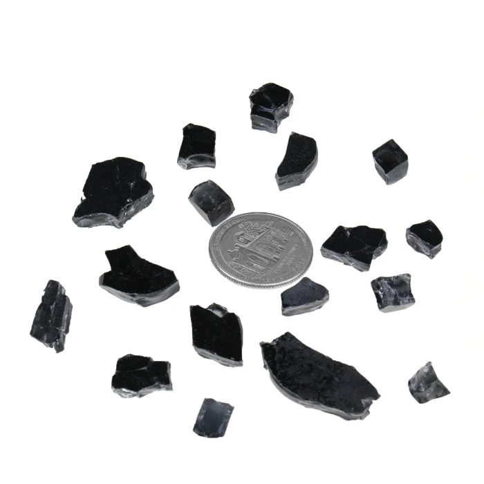 Vibrant Black Fire Pit Glass, 1/2" (Wholesale 40 LBS/Case) - Image 3