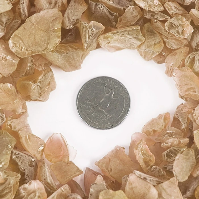 Frosted Light Peach Crushed Sea Glass Vase Filler, 1.5 Cups/LB (Wholesale 28 LBS/Case) - Image 4