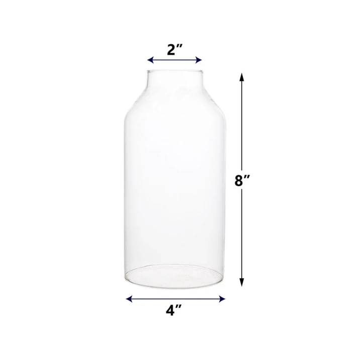 48 Pcs Glass Hurricane Chimney H-8" D-4" Lamp Shades Open Ended Cover - Image 2