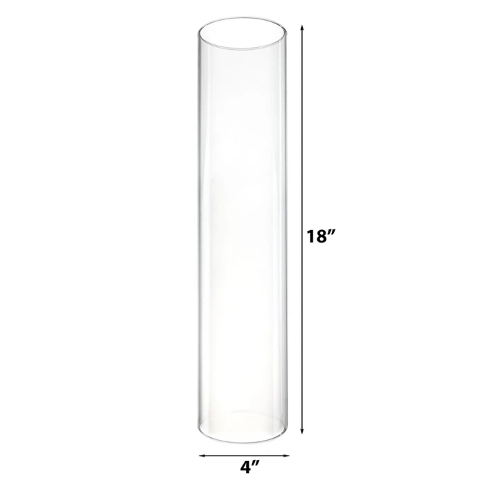 Glass Hurricane Candle Holder Shade Chimney Tube, H-14" - 24" D-4" (Wholesale 12 PCS/Case) - Image 7