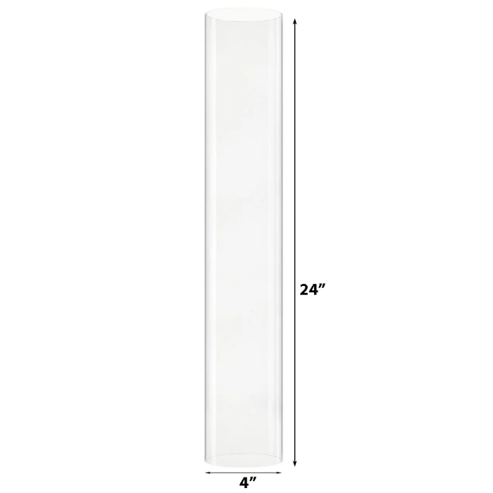 Glass Hurricane Candle Holder Shade Chimney Tube, H-14" - 24" D-4" (Wholesale 12 PCS/Case) - Image 8