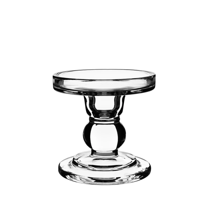 Bubble Glass Dual Use Pillar Taper Candle Holder, H-3.75" W-3.25" (Wholesale 24 PCS/Case) - Image 6