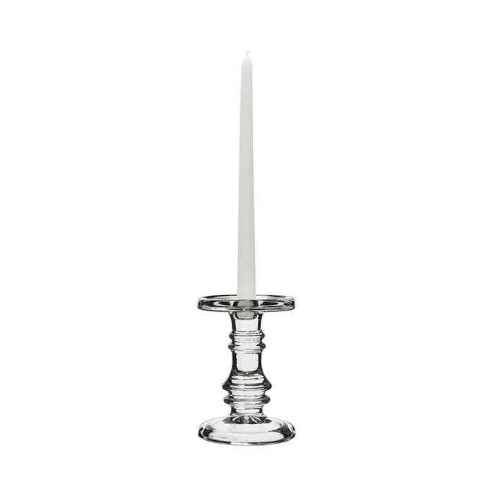 Classic Glass Dual Use Pillar Taper Candle Holder, H-6.25" W-4.5" (Wholesale 12 PCS/Case) - Image 6