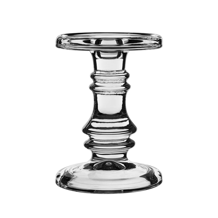 Classic Glass Dual Use Pillar Taper Candle Holder, H-6.25" W-4.5" (Wholesale 12 PCS/Case) - Image 8