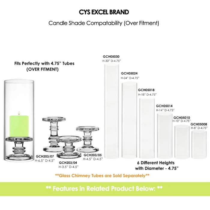 Classic Glass Dual Use Pillar Taper Candle Holder, H-6.25" W-4.5" (Wholesale 12 PCS/Case) - Image 3