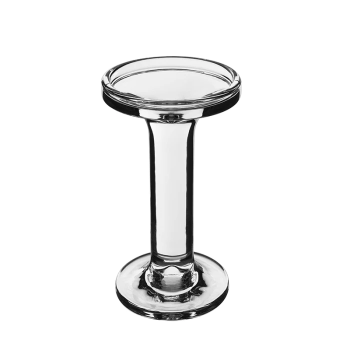 Modern Glass Dual Use Pillar Taper Candle Holder, H-6.25" W-3" (Wholesale 12 PCS/Case) - Image 3