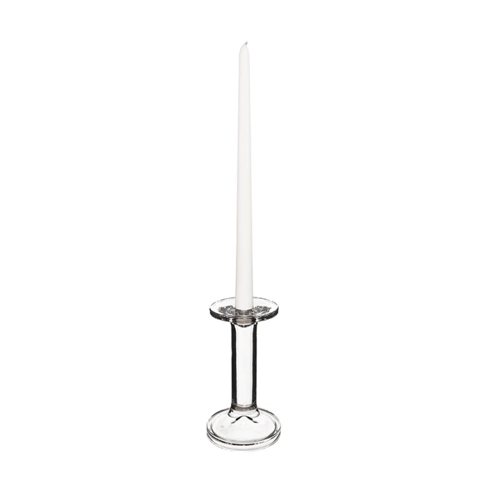 Modern Glass Dual Use Pillar Taper Candle Holder, H-6.25" W-3" (Wholesale 12 PCS/Case) - Image 4