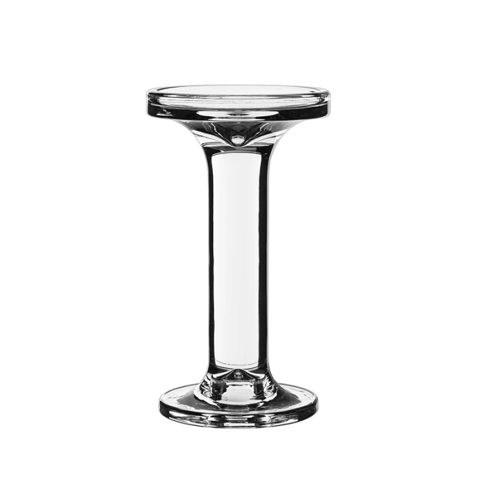 Modern Glass Dual Use Pillar Taper Candle Holder, H-6.25" W-3" (Wholesale 12 PCS/Case) - Image 5