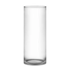 Glass Cylinder Vase, H-16" D-6" (Wholesale 4 PCS/Case)