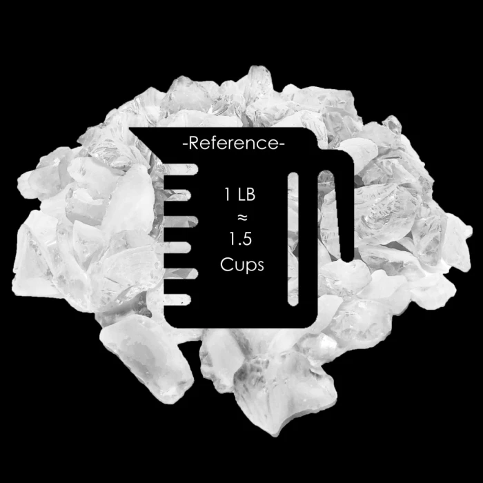 Frosted Clear Crushed Sea Glass Vase Filler, 1.5 Cups/LB (Wholesale 24 LBS/Case) - Image 4