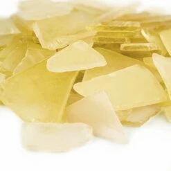Frosted Light Yellow Flat Sea Glass Vase Filler, 1.5 Cups/LB (Wholesale 20 LBS/Case)