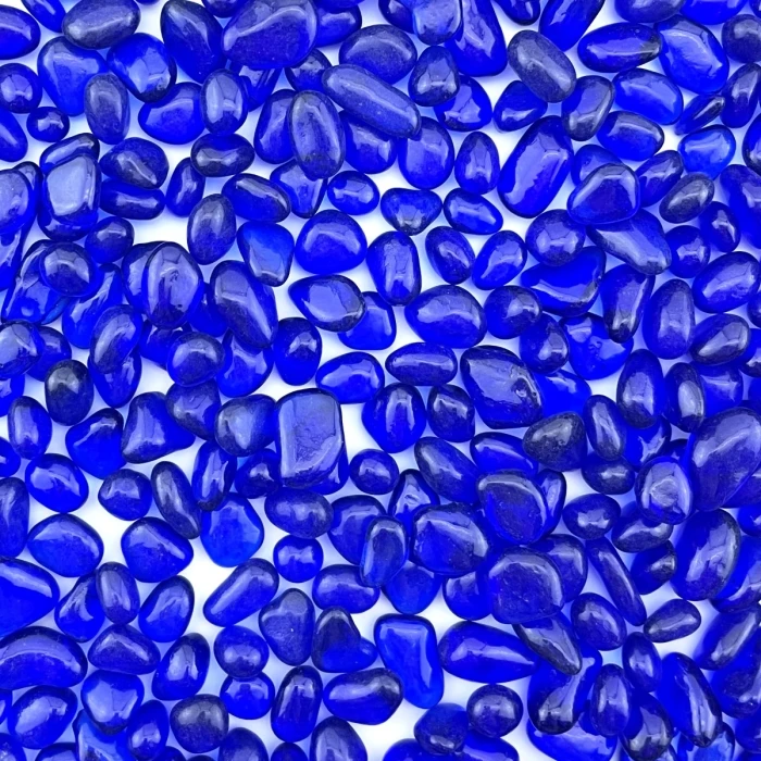 28 Lbs Aquarium Glass Tumbled Cobalt Blue Gravels For Fish Tank Vase Fillers And Landscaping - Image 3