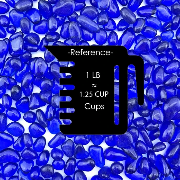 28 Lbs Aquarium Glass Tumbled Cobalt Blue Gravels For Fish Tank Vase Fillers And Landscaping - Image 2