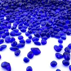 28 Lbs Aquarium Glass Tumbled Cobalt Blue Gravels For Fish Tank Vase Fillers And Landscaping