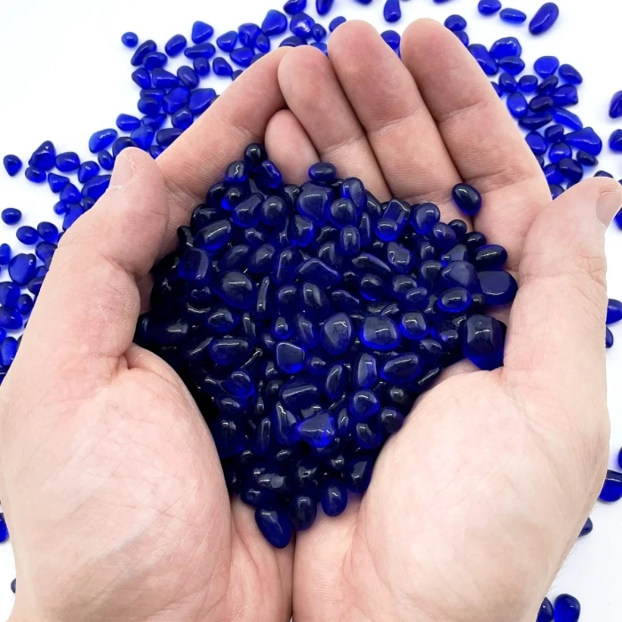 28 Lbs Aquarium Glass Tumbled Cobalt Blue Gravels For Fish Tank Vase Fillers And Landscaping - Image 6