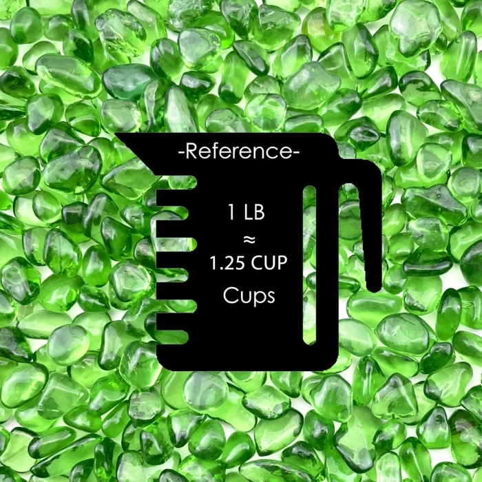 28 Lbs Aquarium Glass Tumbled Green Gravels For Fish Tank Vase Fillers And Landscaping - Image 2