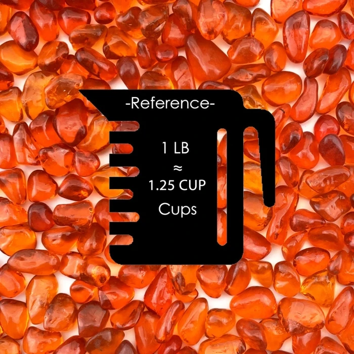 28 Lbs Aquarium Glass Tumbled Red Orange Gravels For Fish Tank Vase Fillers And Landscaping - Image 2