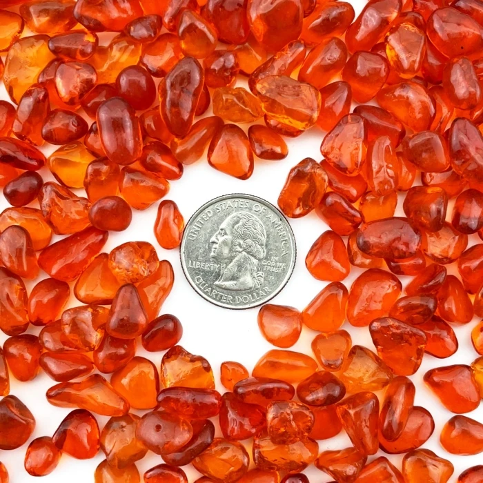 28 Lbs Aquarium Glass Tumbled Red Orange Gravels For Fish Tank Vase Fillers And Landscaping - Image 5