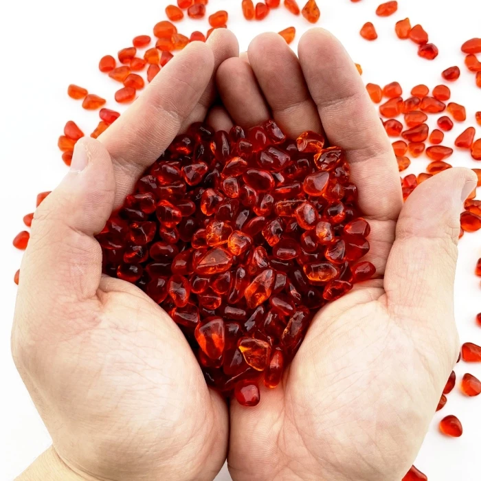 28 Lbs Aquarium Glass Tumbled Red Orange Gravels For Fish Tank Vase Fillers And Landscaping - Image 6