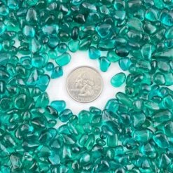 28 Lbs Aquarium Glass Tumbled Gravels Fish Tank Vase Fillers Landscaping (Multiple Colors)