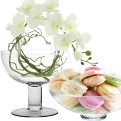 Glass Footed Compote Vase Bowl, H-4.5"/6"/8"/8.5" (Wholesale 4 PCS/Case)