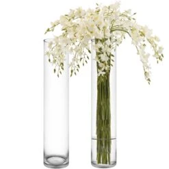 Glass Cylinder Vase, H-32" D-6" (Wholesale 4 PCS/Case)