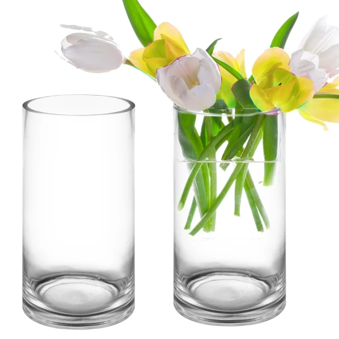 Glass Cylinder Vase, H-10" D-5" (Wholesale 6 PCS/Case) - Image 6