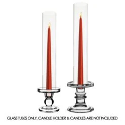 Glass Hurricane Candle Holder Shade Chimney Tube, H-14" D-2.5" (Wholesale 24 PCS/Case)