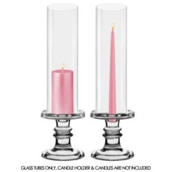 Glass Hurricane Candle Holder Shade Chimney Tube, H-10" D-3" (Wholesale 24 PCS/Case)