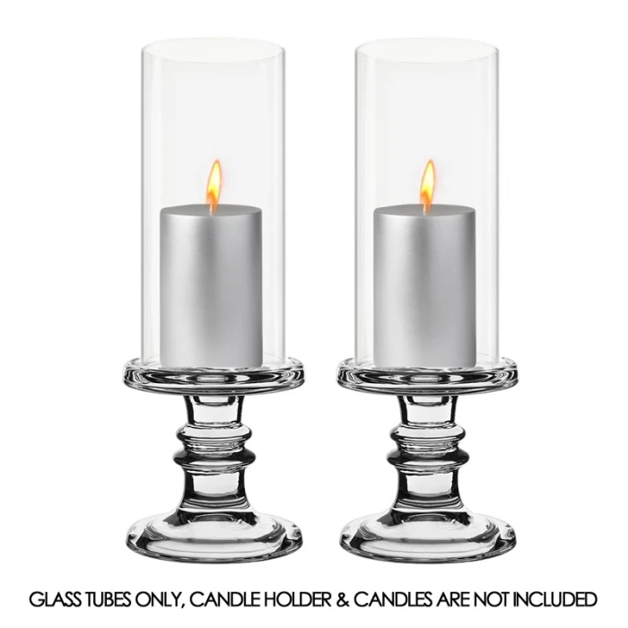 Glass Hurricane Candle Holder Shade Chimney Tube, H-6" D-4" (Wholesale 24 PCS/Case)