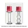 Glass Hurricane Candle Holder Shade Chimney Tube, H-10" D-4" (Wholesale 24 PCS/Case)