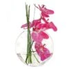 Glass Moon Shape Vase. H-7.5" Opening - 6.5" X 3.25" Oval Centerpieces