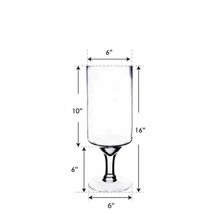 Glass Long Stem Candle Holder, H-16" D-6" (Wholesale 4 PCS/Case) - Image 2