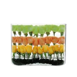 Glass Rectangle Round Edge Oval Vase, L-16"x W-3"x H-12" (Wholesale 4 PCS/Case)
