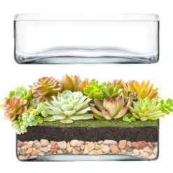 Glass Square Vase, 10" X 10" X 3.25" (Wholesale 4 PCS/Case)