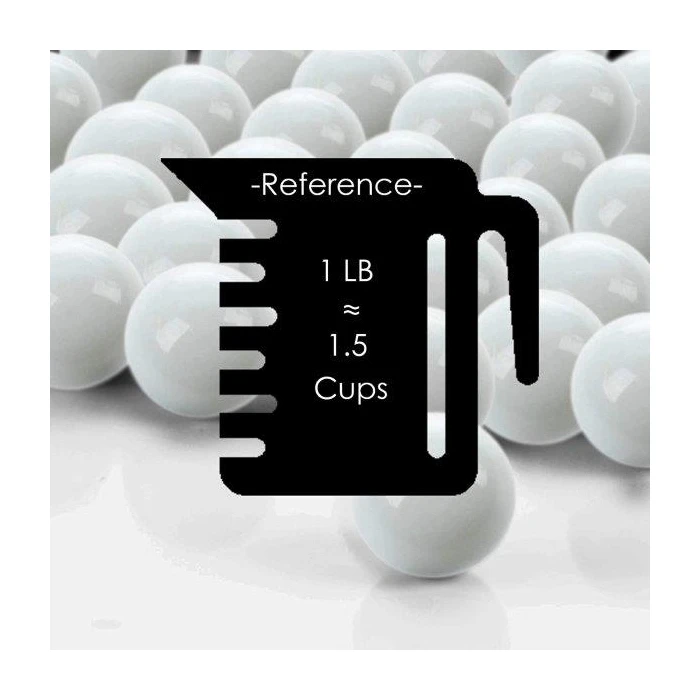 White Glass Gem Round Marbles Vase Filler, 1/2" (Wholesale 28 LBS/Case) - Image 3