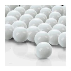 White Glass Gem Round Marbles Vase Filler, 1/2" (Wholesale 28 LBS/Case)