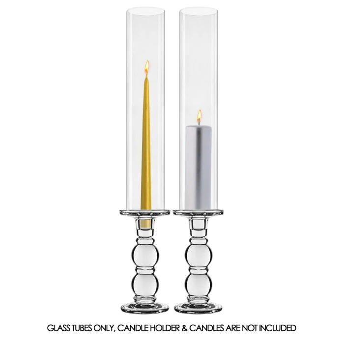 Glass Hurricane Candle Holder Shade Chimney Tube, H-16" D-3" (Wholesale 18 PCS/Case) - Image 7