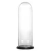 Glass Cloche Display Dome With Black Wood Base, H-29" D-11" (Wholesale 2 PCS/Case)