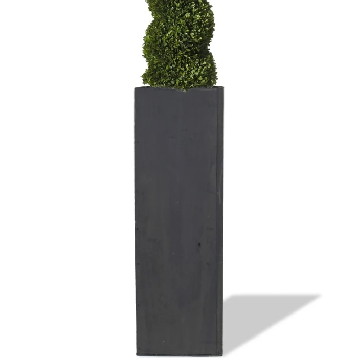 Tall Wood Square Planter Box With Metal Zinc Liner, 5" X 5" X 15" (Wholesale 8 PCS/Case)