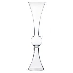 Reversible Glass Trumpet Clarinet Vase, H-24" D-6" (Wholesale 4 PCS/Case)