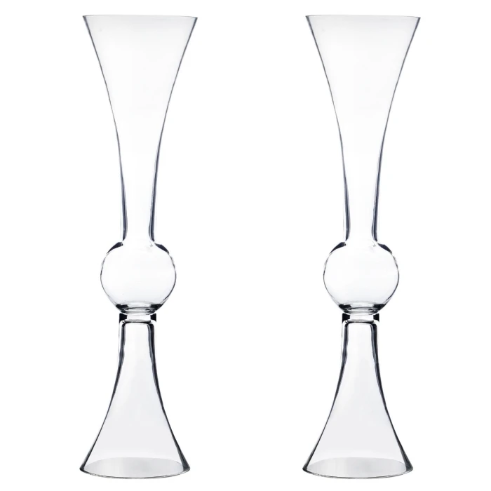 Reversible Glass Trumpet Clarinet Vase, H-24" D-6" (Wholesale 4 PCS/Case) - Image 3