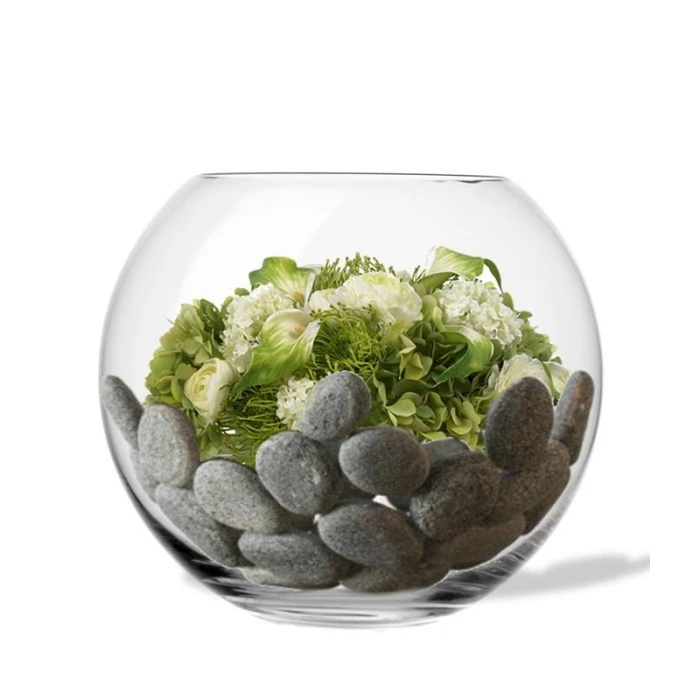 Glass Bubble Bowl, H-8" W-10" (Wholesale 6 PCS/Case)